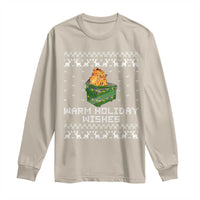 Funny Christmas Long Sleeve Shirt Warm Holiday Wishes Dumpster Fire Ugly Christmas