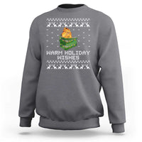 Funny Christmas Sweatshirt Warm Holiday Wishes Dumpster Fire Ugly Christmas - Wonder Print Shop