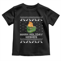 Funny Christmas Toddler T Shirt Warm Holiday Wishes Dumpster Fire Ugly Christmas