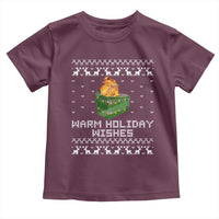 Funny Christmas Toddler T Shirt Warm Holiday Wishes Dumpster Fire Ugly Christmas