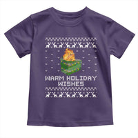Funny Christmas Toddler T Shirt Warm Holiday Wishes Dumpster Fire Ugly Christmas