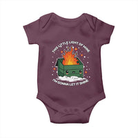 Funny Dumpster Fire Baby Onesie This Little Light Of Mine I'm Gonna Let It Shine TS10