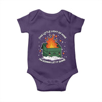 Funny Dumpster Fire Baby Onesie This Little Light Of Mine I'm Gonna Let It Shine TS10