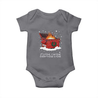 Dumpster Fire Baby Onesie Everything’s Fine Funny Christmas