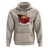 Dumpster Fire Hoodie Everything’s Fine Funny Christmas