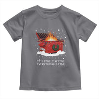 Dumpster Fire Toddler T Shirt Everything’s Fine Funny Christmas