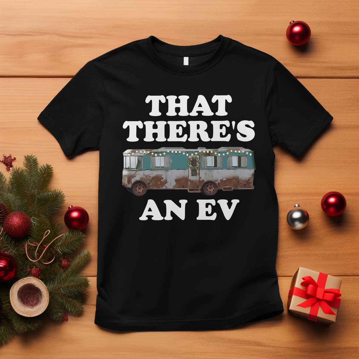 Christmas Movie T Shirt That There's An RV Christmas Vacation Xmas Lights - Wonder Print Shop