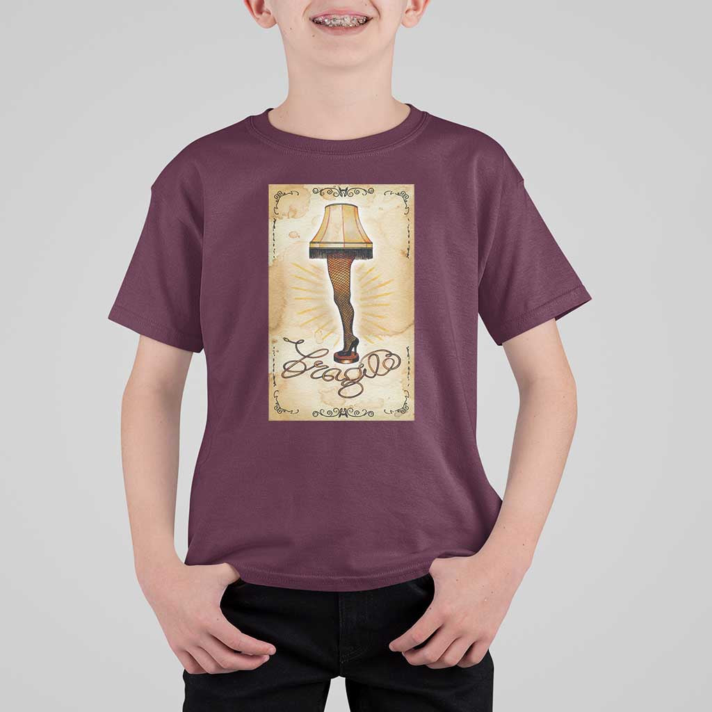 Funny Christmas Movie T Shirt For Kid Fragile Leg Lamp - Wonder Print Shop