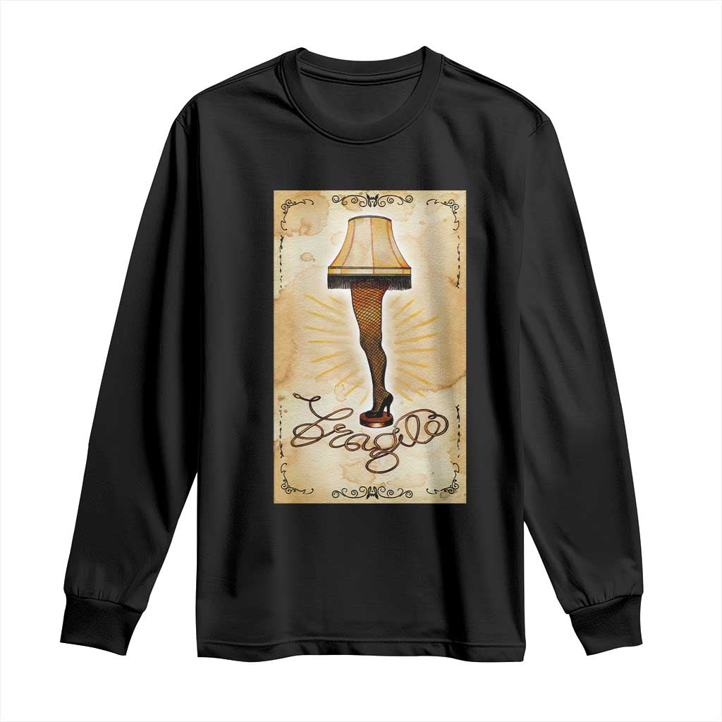 Funny Christmas Movie Long Sleeve Shirt Fragile Leg Lamp