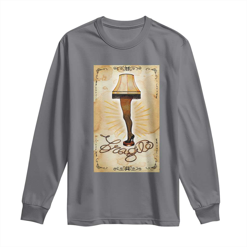 Funny Christmas Movie Long Sleeve Shirt Fragile Leg Lamp