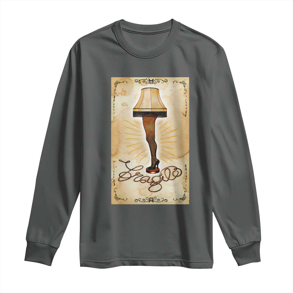 Funny Christmas Movie Long Sleeve Shirt Fragile Leg Lamp