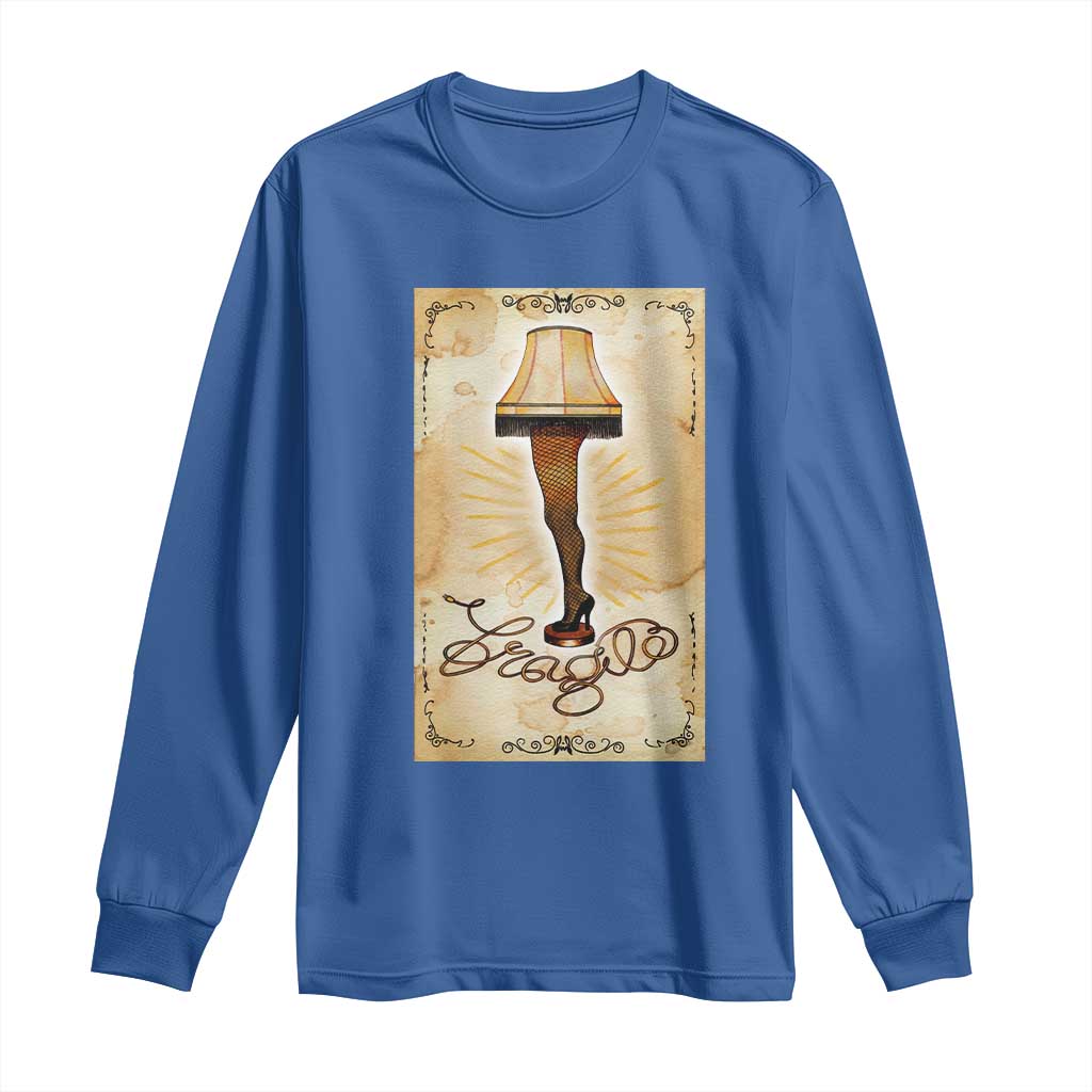 Funny Christmas Movie Long Sleeve Shirt Fragile Leg Lamp