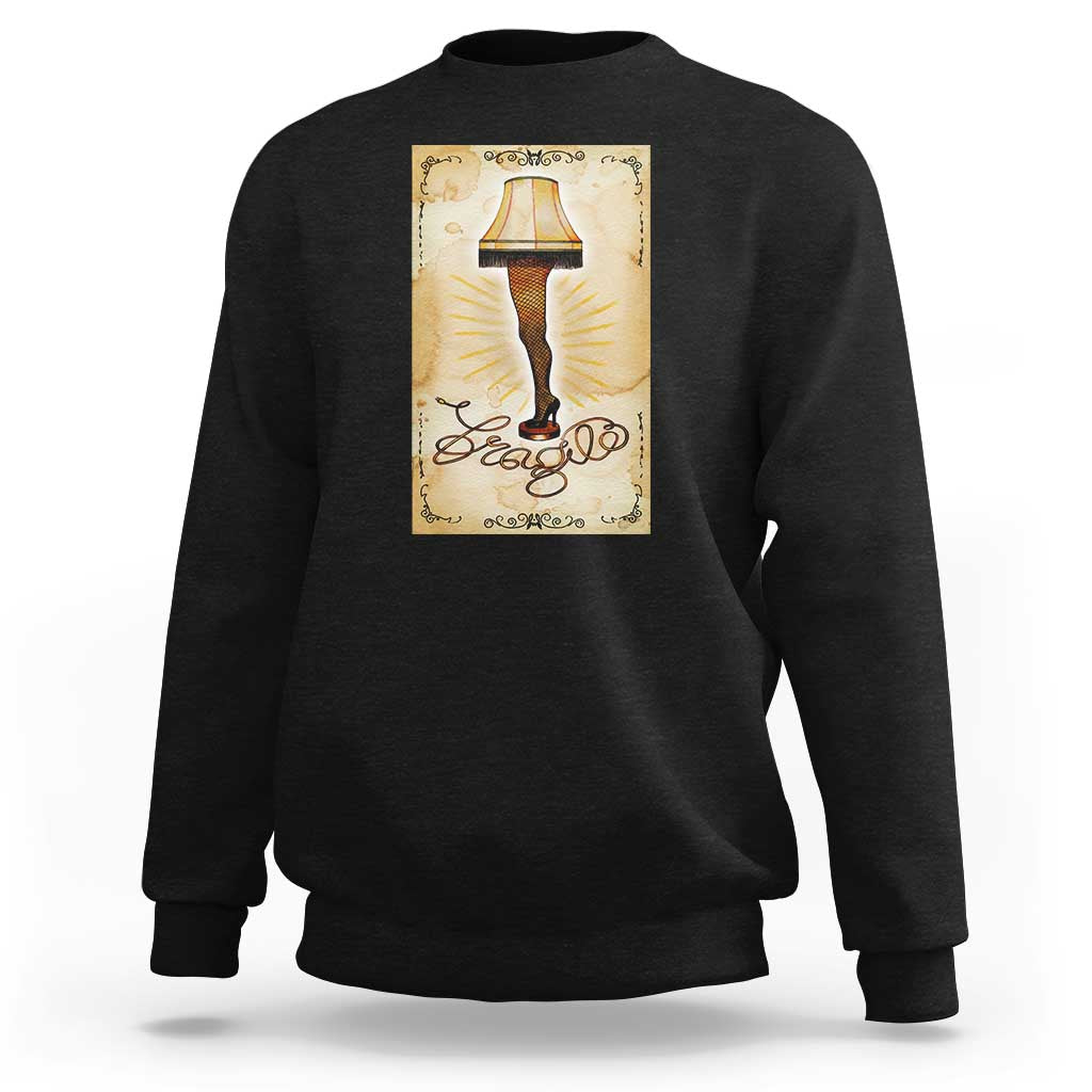 Funny Christmas Movie Sweatshirt Fragile Leg Lamp - Wonder Print Shop
