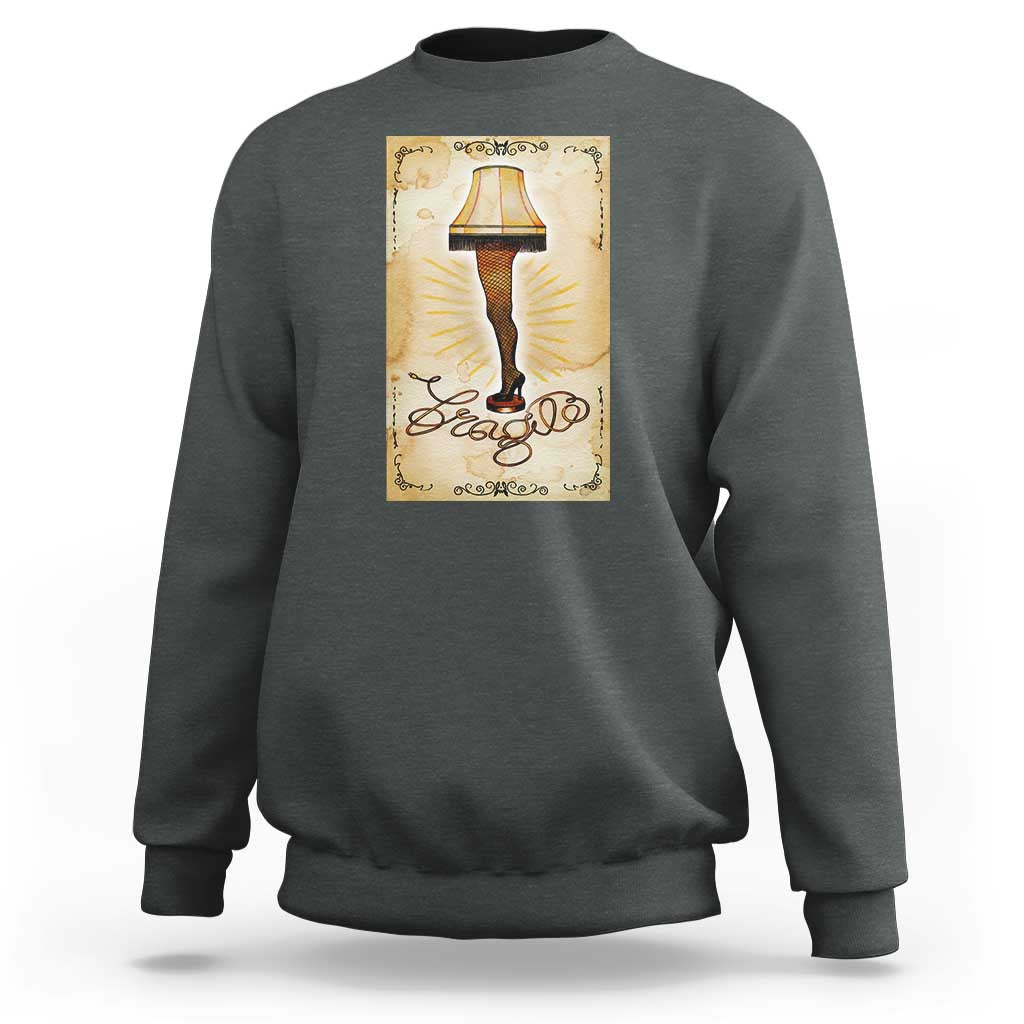 Funny Christmas Movie Sweatshirt Fragile Leg Lamp - Wonder Print Shop