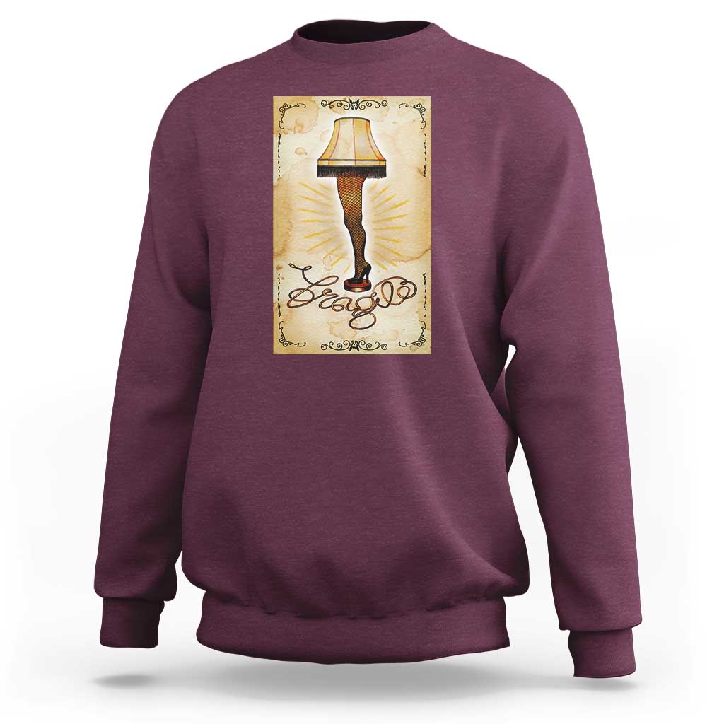 Funny Christmas Movie Sweatshirt Fragile Leg Lamp - Wonder Print Shop
