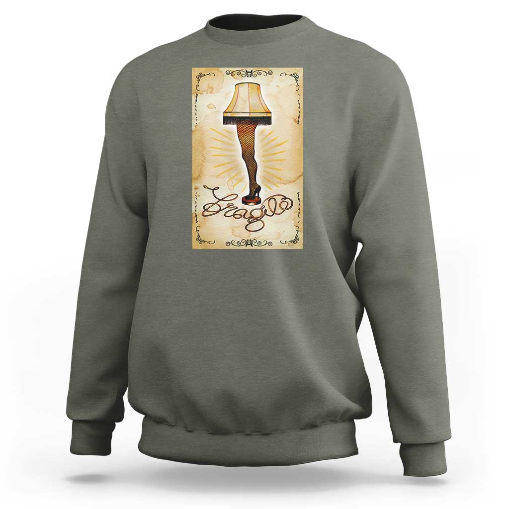 Funny Christmas Movie Sweatshirt Fragile Leg Lamp - Wonder Print Shop