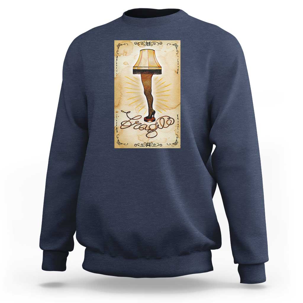 Funny Christmas Movie Sweatshirt Fragile Leg Lamp - Wonder Print Shop