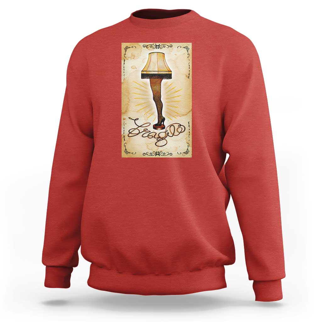 Funny Christmas Movie Sweatshirt Fragile Leg Lamp - Wonder Print Shop