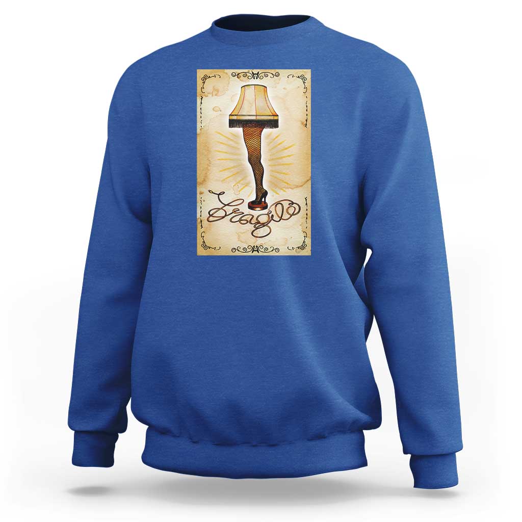 Funny Christmas Movie Sweatshirt Fragile Leg Lamp - Wonder Print Shop