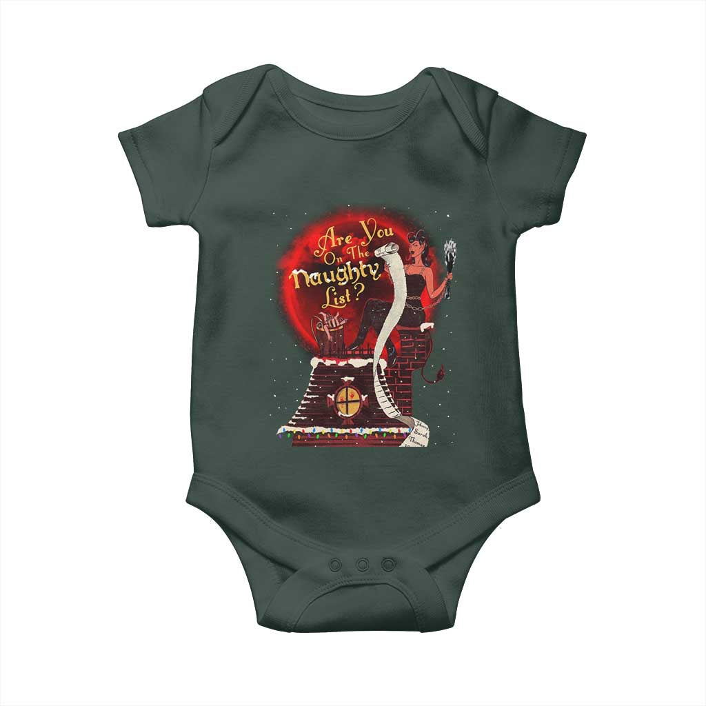 Christmas Krampus Baby Onesie Are You On The Naughty List Krampus Lover