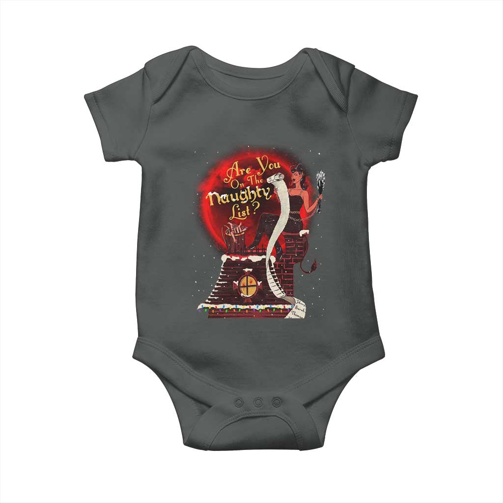 Christmas Krampus Baby Onesie Are You On The Naughty List Krampus Lover