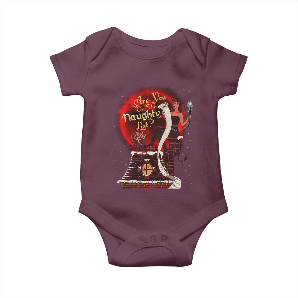 Christmas Krampus Baby Onesie Are You On The Naughty List Krampus Lover