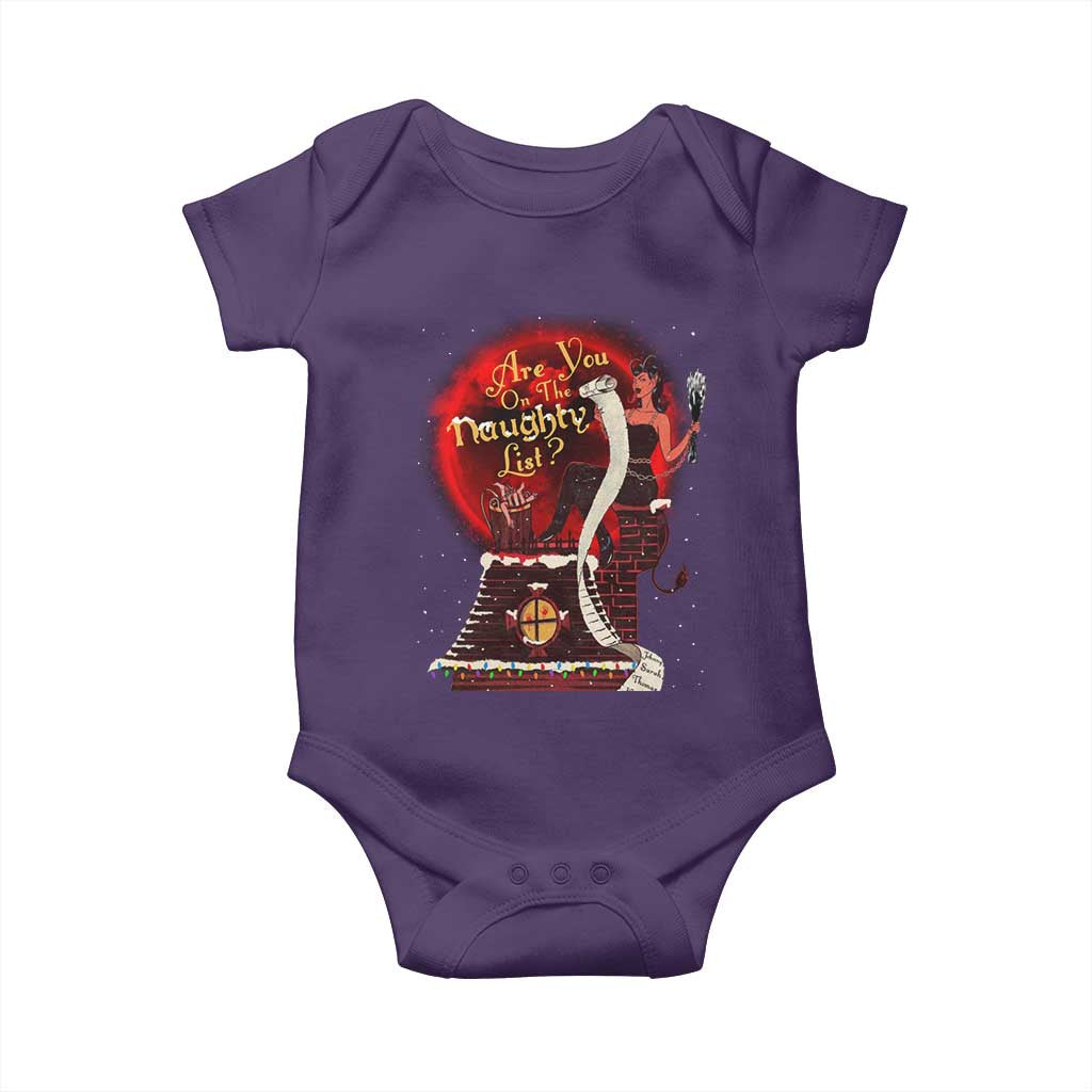 Christmas Krampus Baby Onesie Are You On The Naughty List Krampus Lover