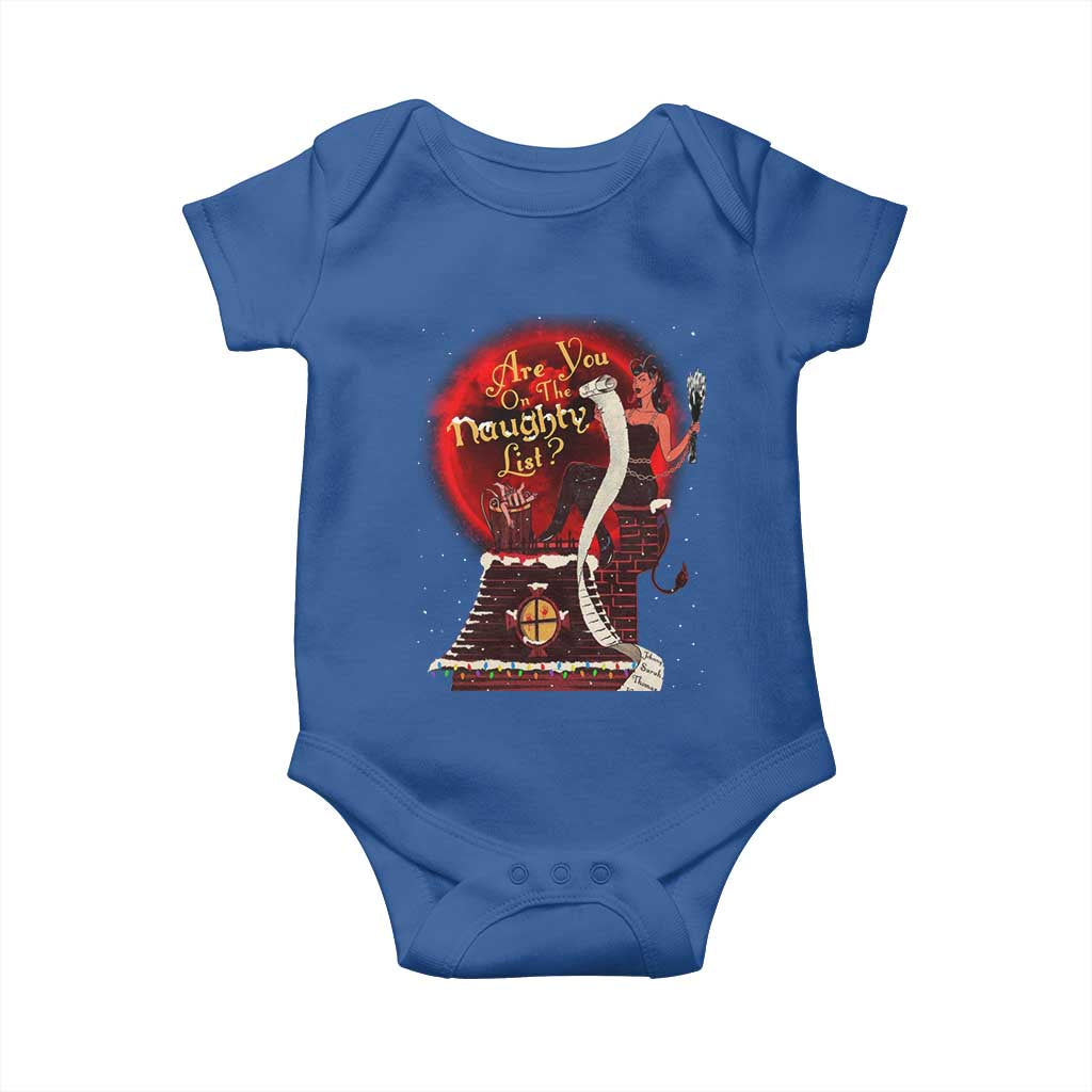 Christmas Krampus Baby Onesie Are You On The Naughty List Krampus Lover