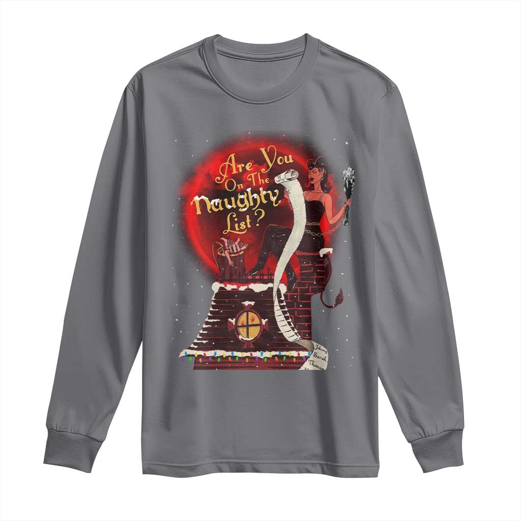 Christmas Krampus Long Sleeve Shirt Are You On The Naughty List Krampus Lover