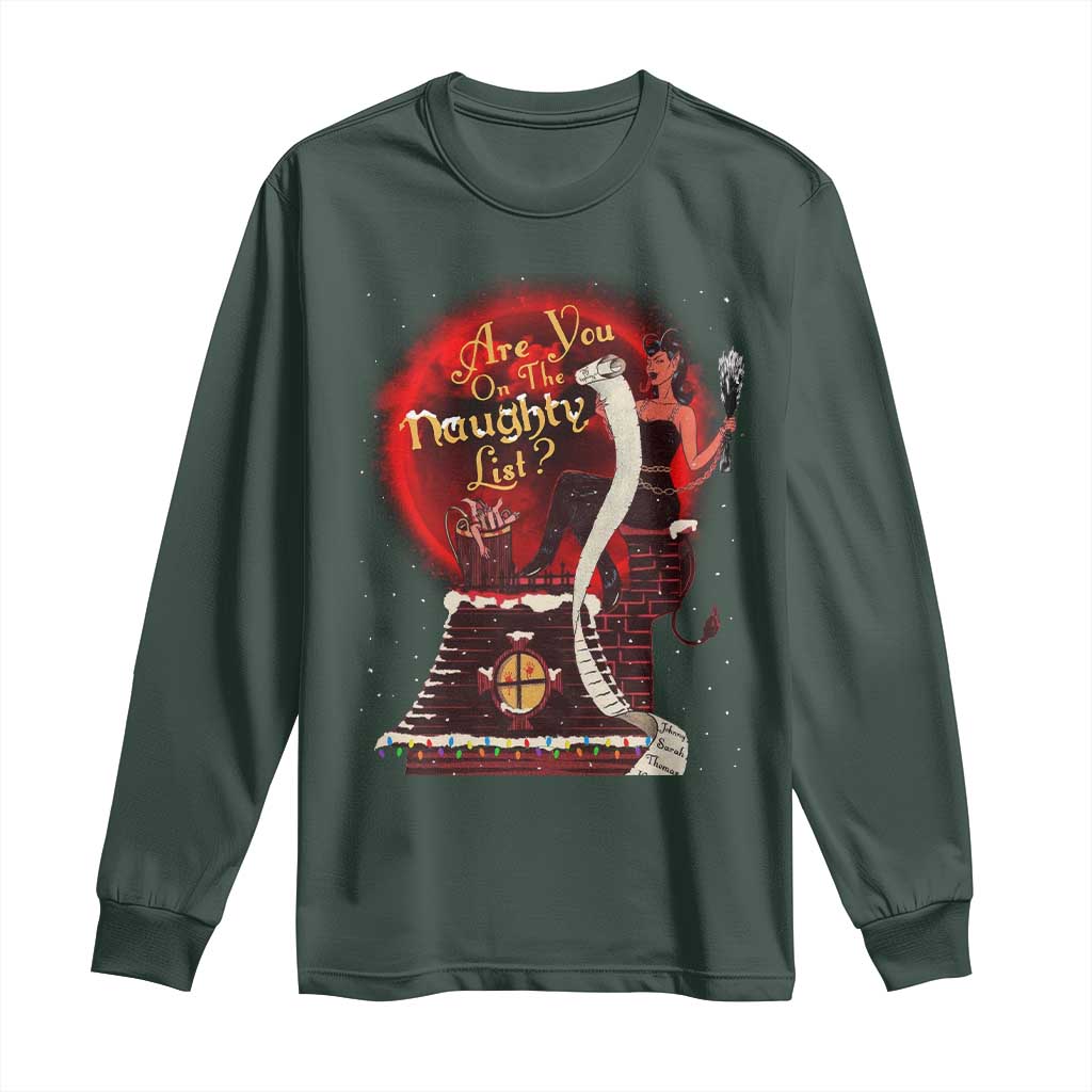 Christmas Krampus Long Sleeve Shirt Are You On The Naughty List Krampus Lover
