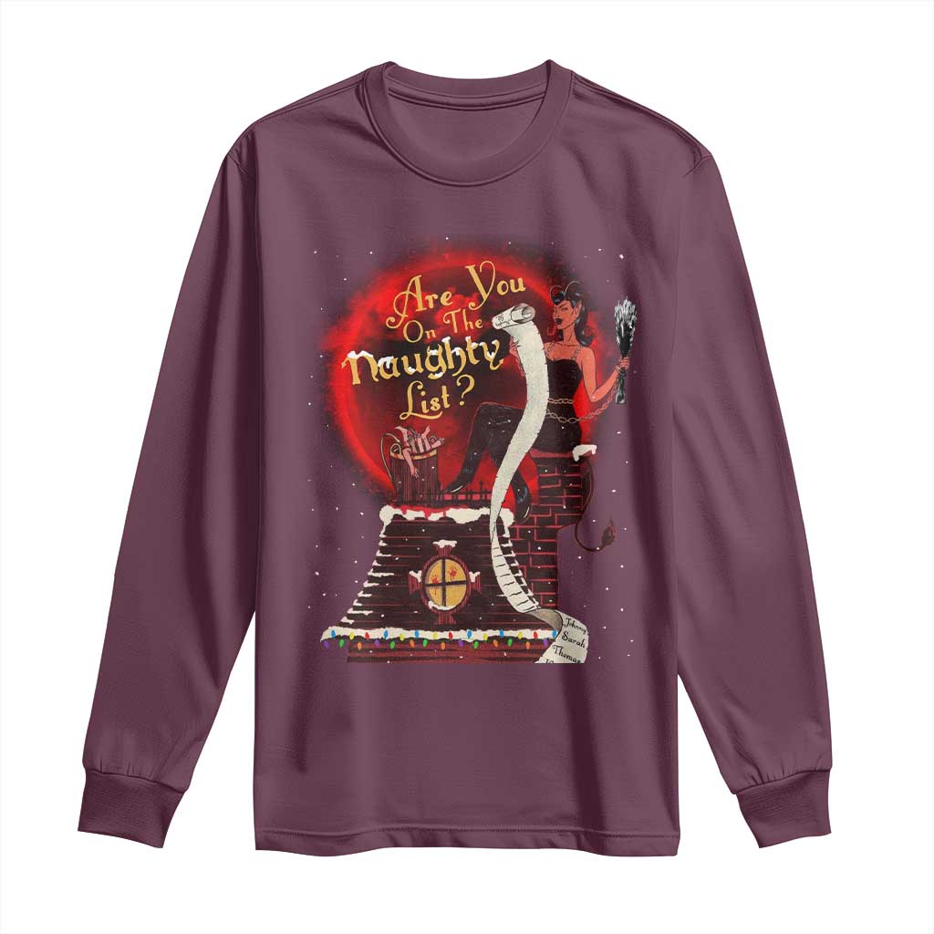 Christmas Krampus Long Sleeve Shirt Are You On The Naughty List Krampus Lover
