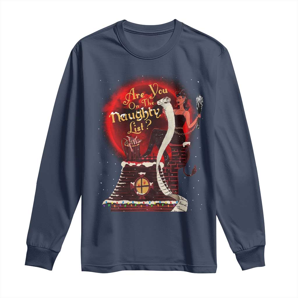 Christmas Krampus Long Sleeve Shirt Are You On The Naughty List Krampus Lover