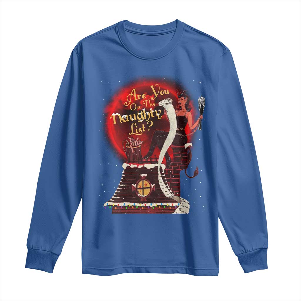 Christmas Krampus Long Sleeve Shirt Are You On The Naughty List Krampus Lover