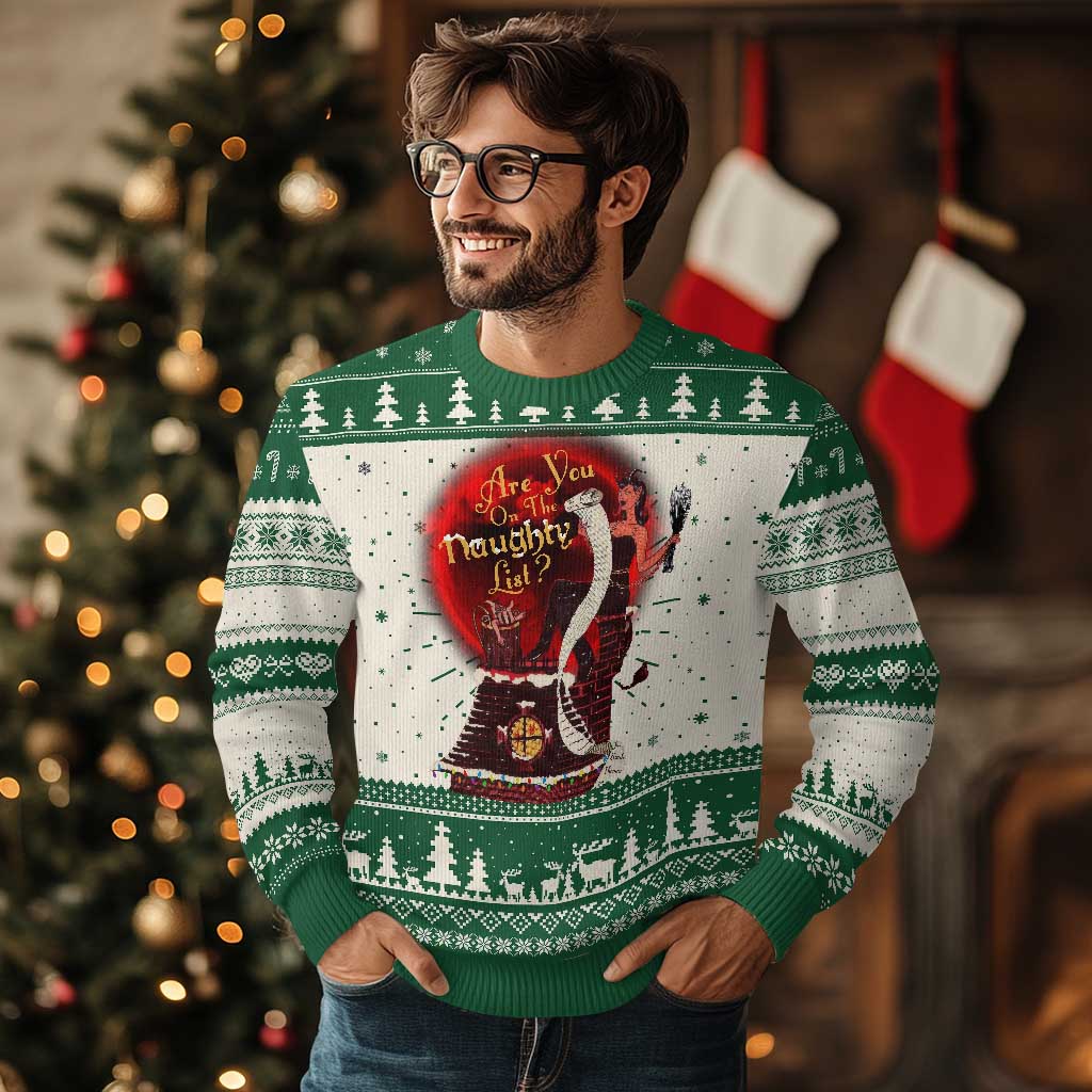 Xmas Krampus Ugly Christmas Sweater Are You On The Naughty List Krampus Lover - Wonder Print Shop