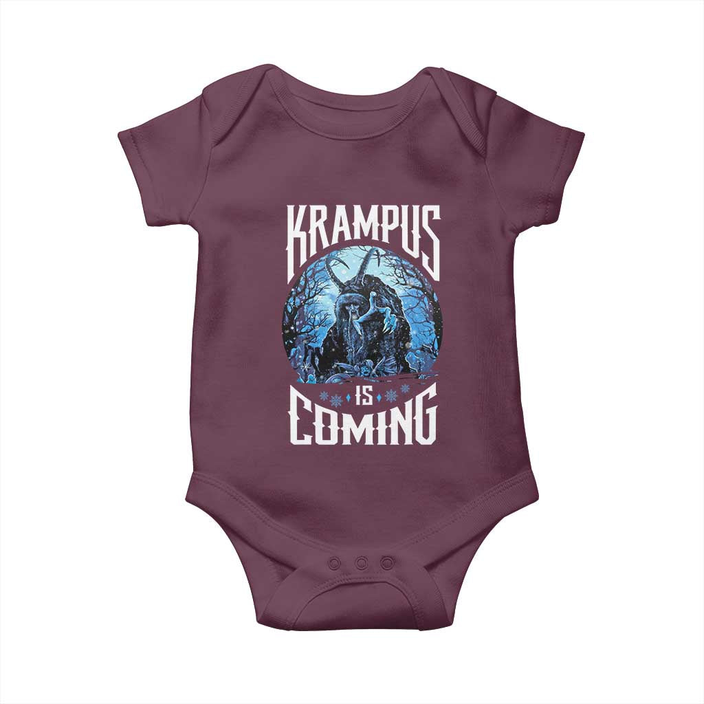 Christmas Krampus Baby Onesie Krampusnacht Monster Krampus Is Coming