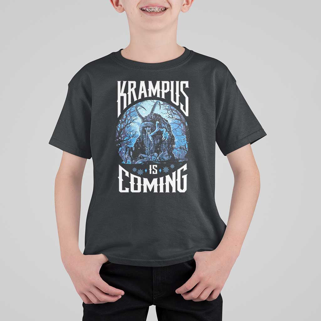Christmas Krampus T Shirt For Kid Krampusnacht Monster Krampus Is Coming - Wonder Print Shop