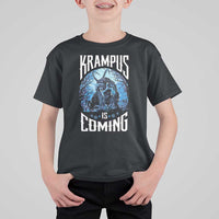 Christmas Krampus T Shirt For Kid Krampusnacht Monster Krampus Is Coming - Wonder Print Shop