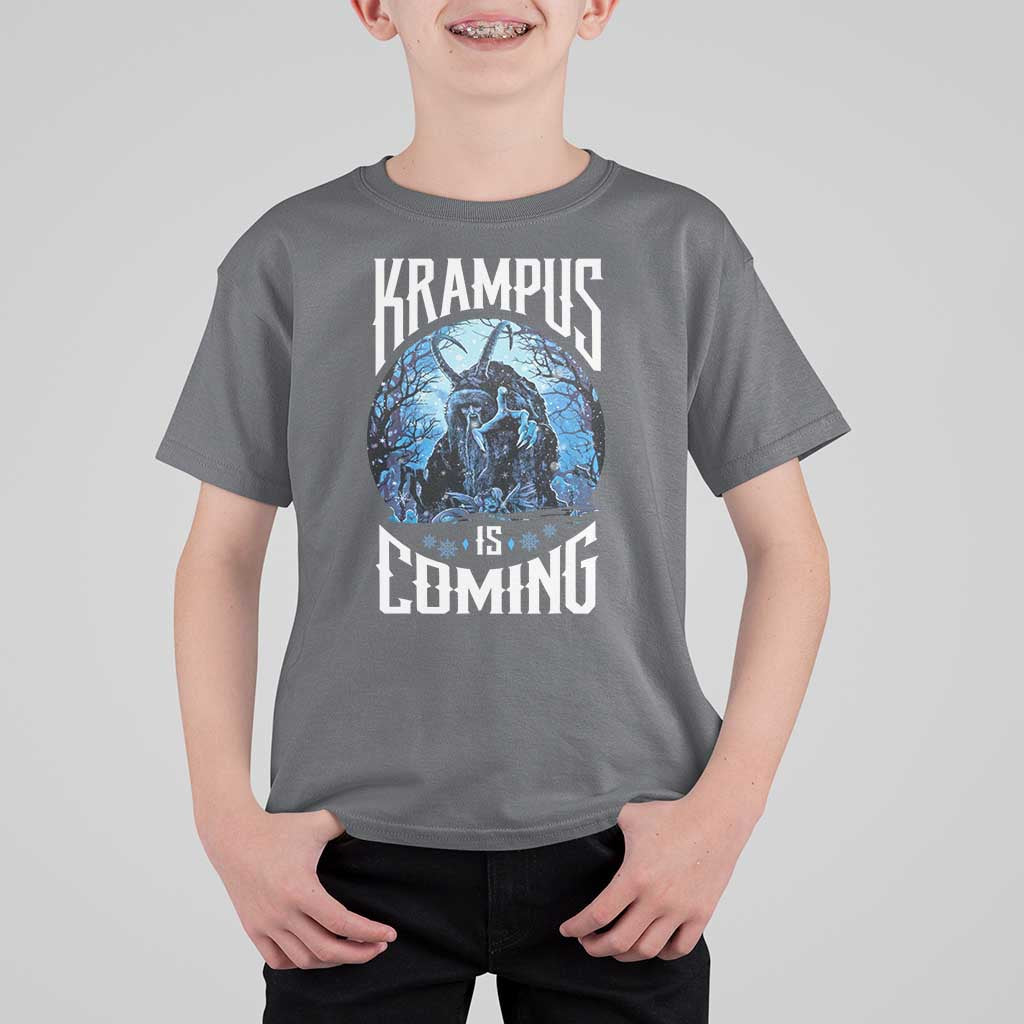 Christmas Krampus T Shirt For Kid Krampusnacht Monster Krampus Is Coming - Wonder Print Shop