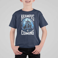 Christmas Krampus T Shirt For Kid Krampusnacht Monster Krampus Is Coming - Wonder Print Shop