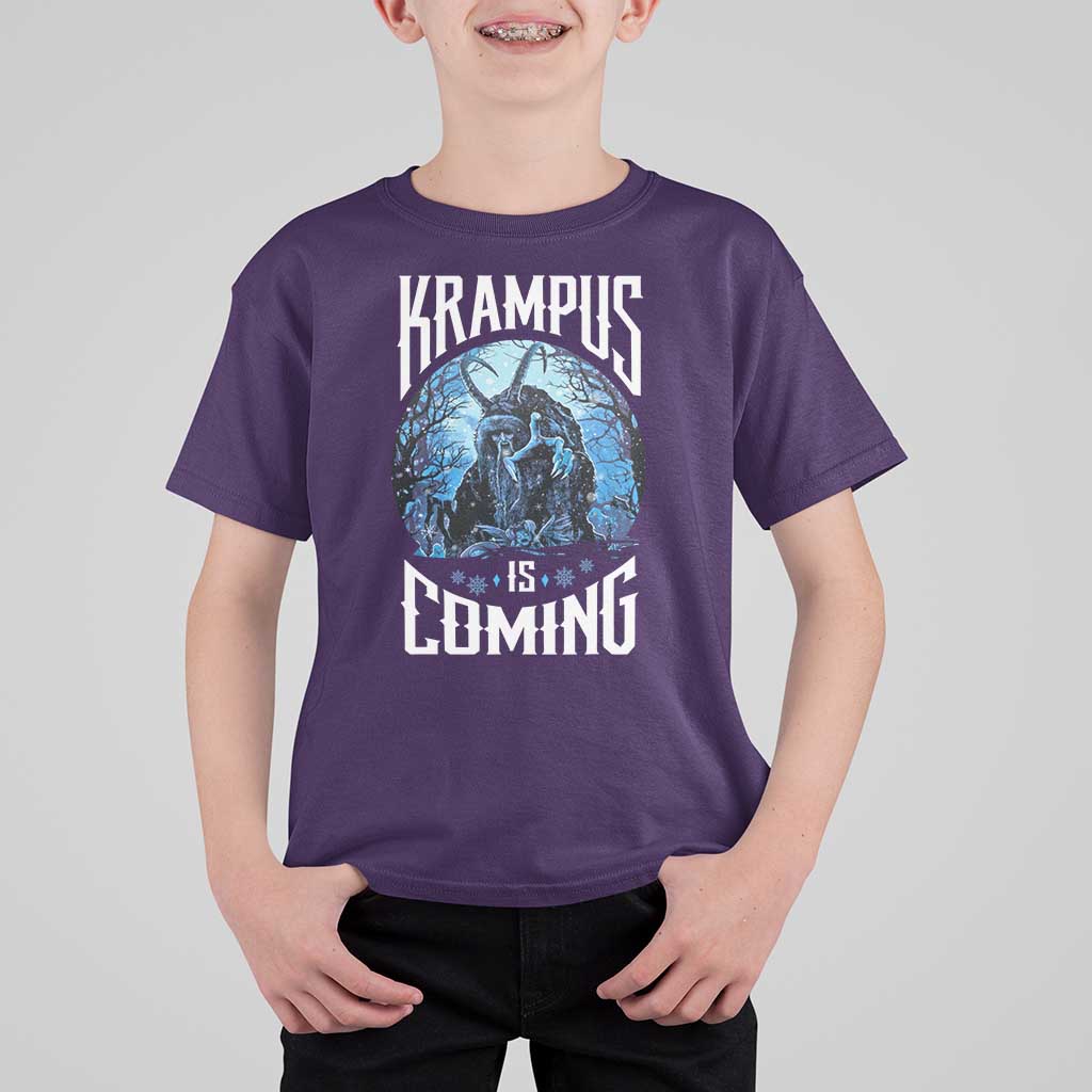 Christmas Krampus T Shirt For Kid Krampusnacht Monster Krampus Is Coming - Wonder Print Shop