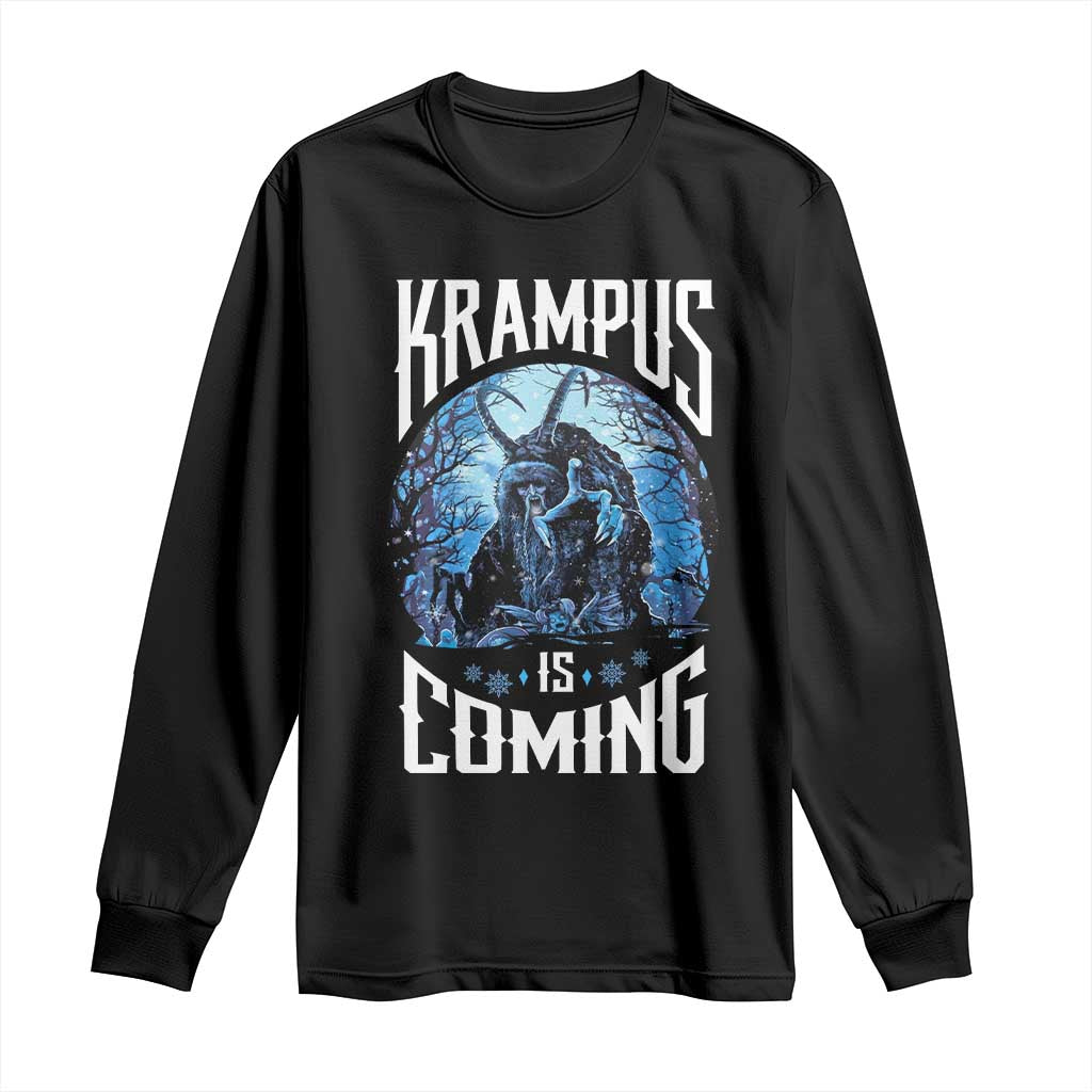 Christmas Krampus Long Sleeve Shirt Krampusnacht Monster Krampus Is Coming