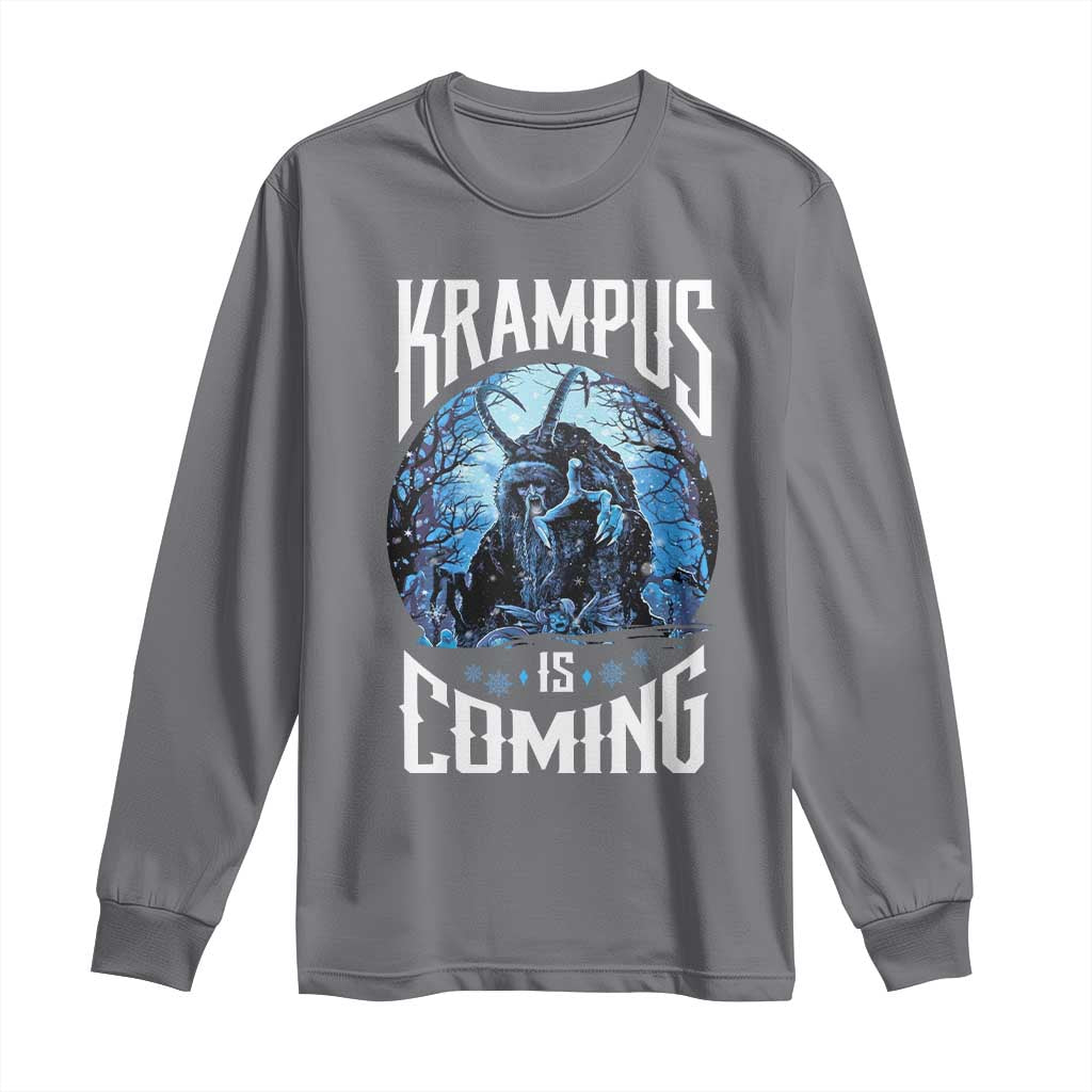 Christmas Krampus Long Sleeve Shirt Krampusnacht Monster Krampus Is Coming