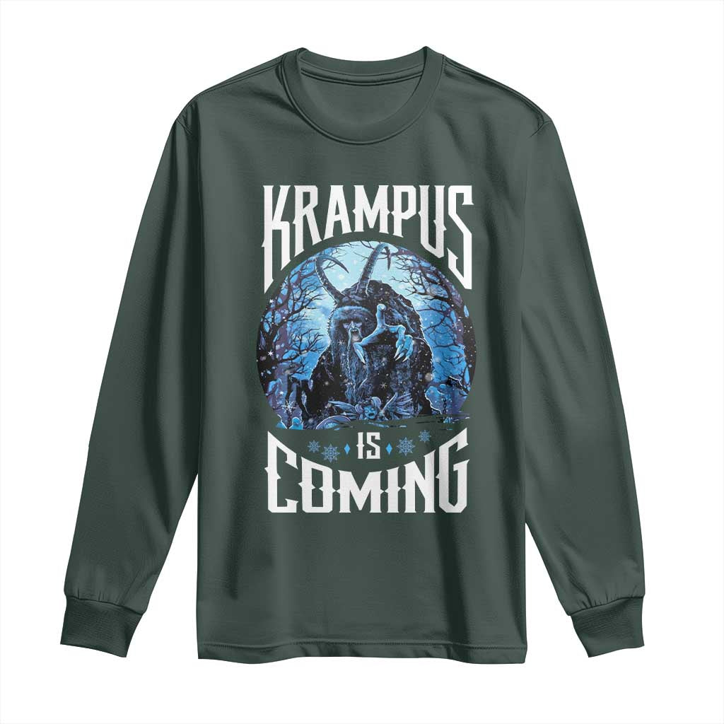 Christmas Krampus Long Sleeve Shirt Krampusnacht Monster Krampus Is Coming