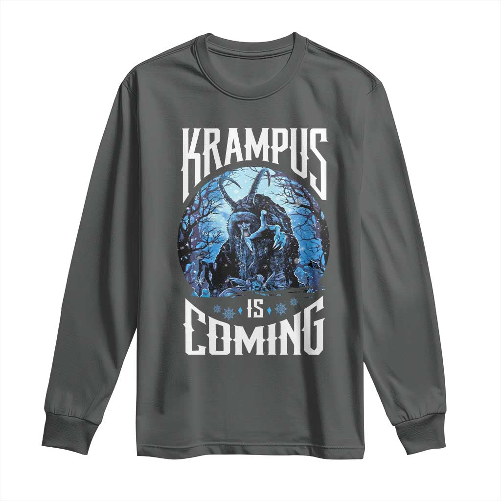 Christmas Krampus Long Sleeve Shirt Krampusnacht Monster Krampus Is Coming