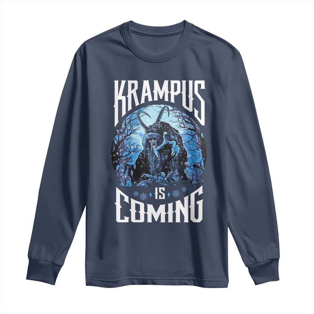 Christmas Krampus Long Sleeve Shirt Krampusnacht Monster Krampus Is Coming