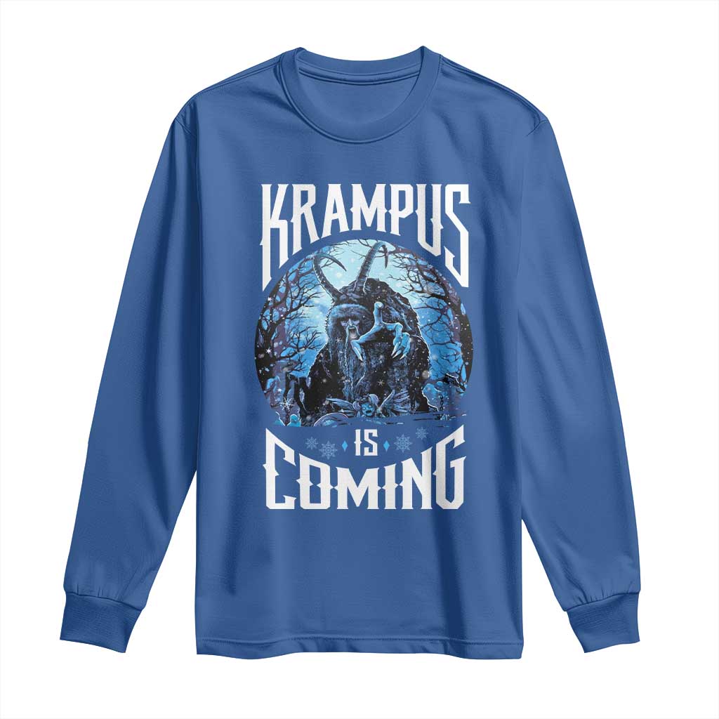 Christmas Krampus Long Sleeve Shirt Krampusnacht Monster Krampus Is Coming
