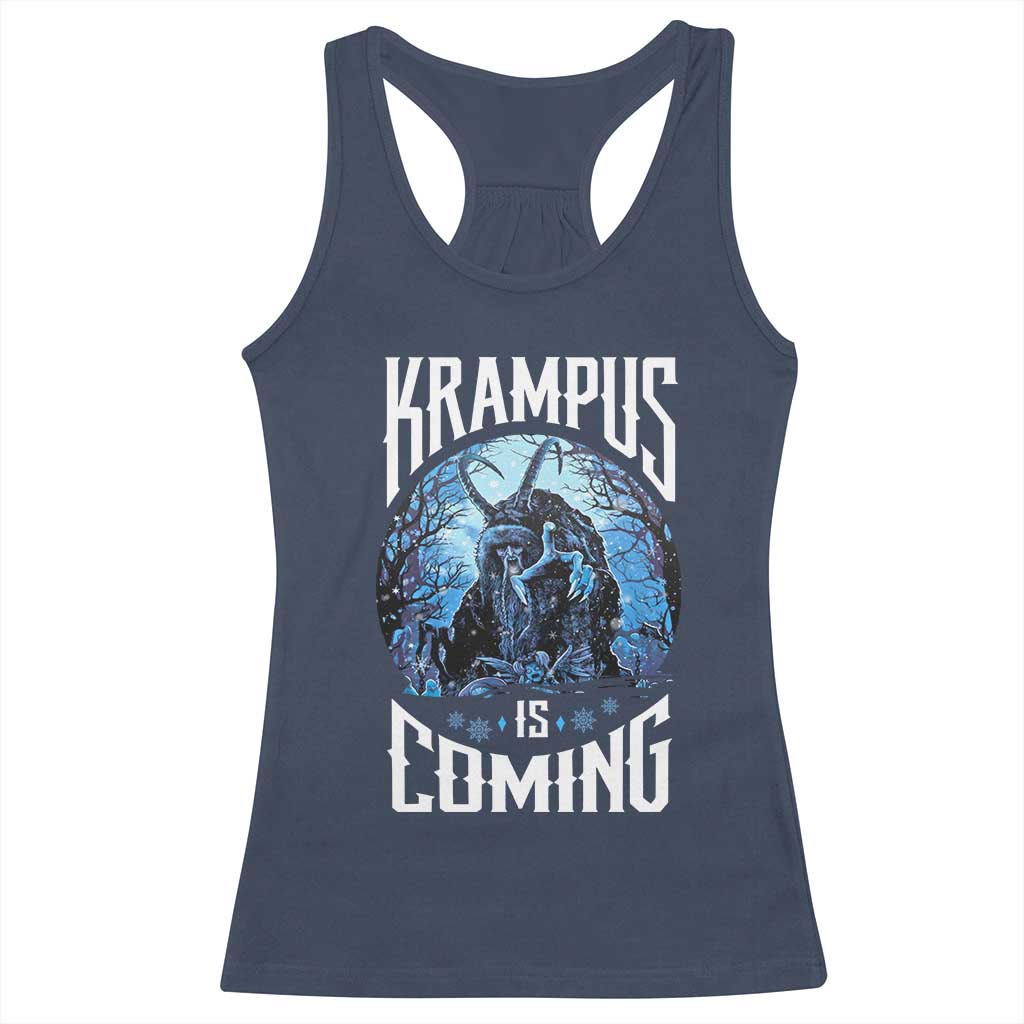 Christmas Krampus Racerback Tank Top Krampusnacht Monster Krampus Is Coming