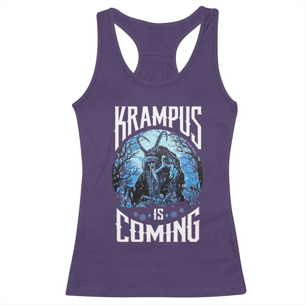 Christmas Krampus Racerback Tank Top Krampusnacht Monster Krampus Is Coming