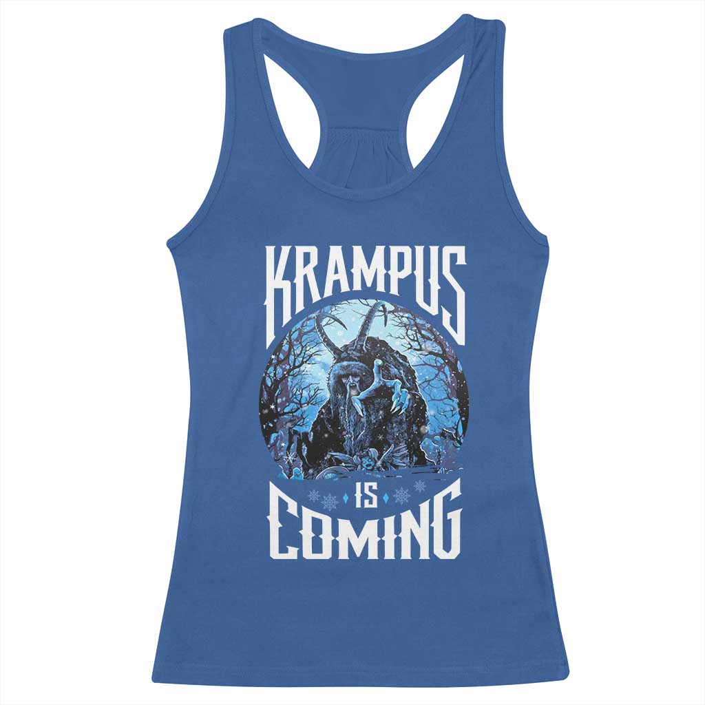 Christmas Krampus Racerback Tank Top Krampusnacht Monster Krampus Is Coming