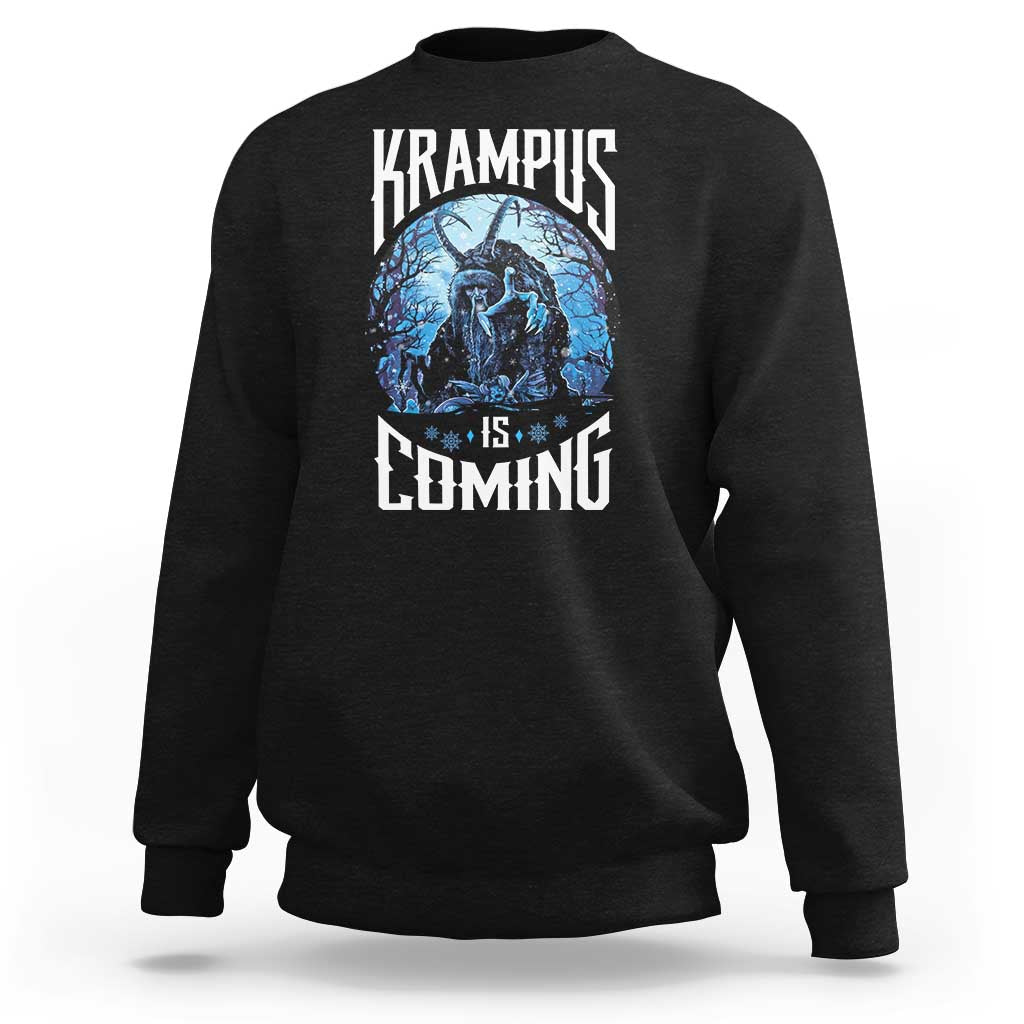 Christmas Krampus Sweatshirt Krampusnacht Monster Krampus Is Coming - Wonder Print Shop